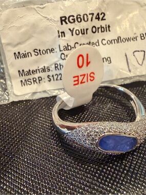 BP RG60742 In Your Orbit Blue Ring Size 10